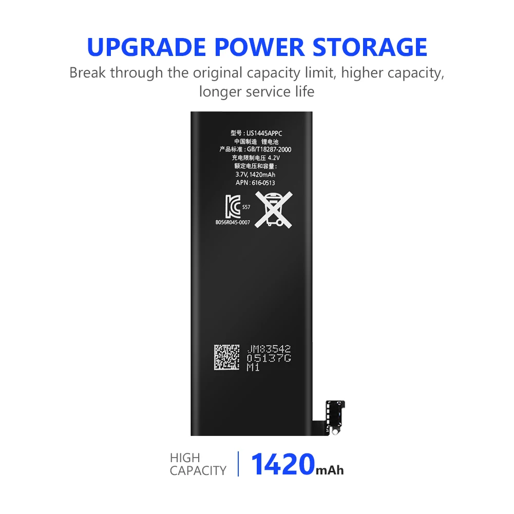 YCDC литиевая аккумуляторная батарея для iPhone 4 4G iP4 3 7 в 1420 мАч|Аккумуляторы