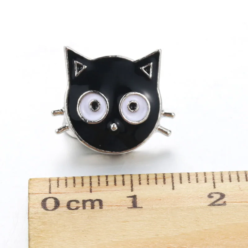 10 шт./лот новые ювелирные изделия с кошачьими ушками 12 мм кнопки со стразами