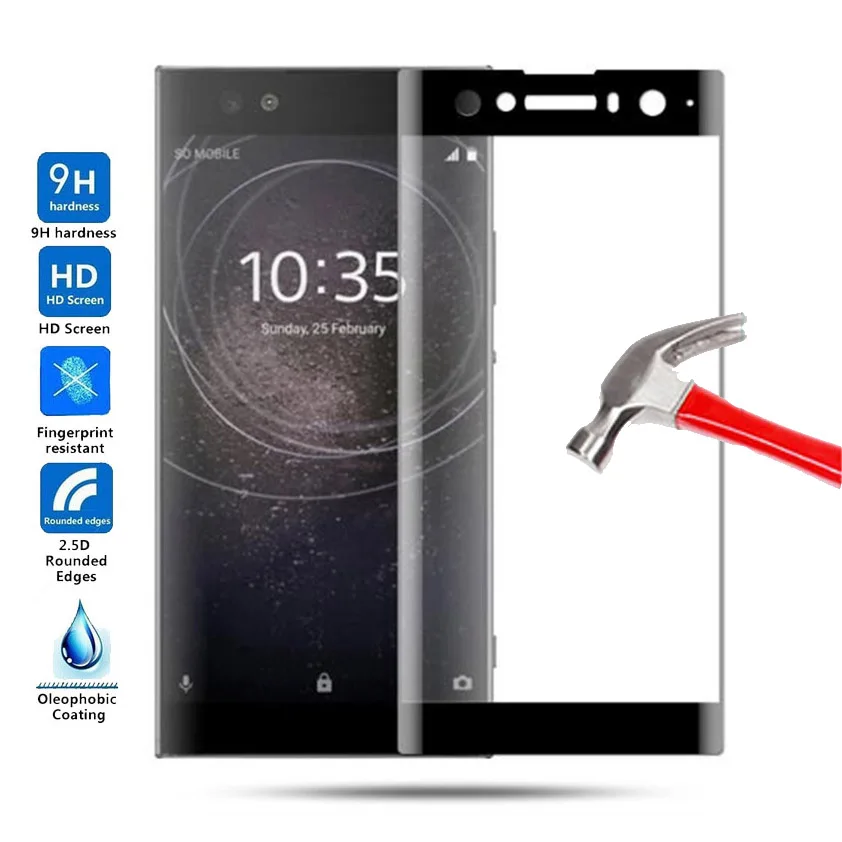 Взрывозащищенная защитная пленка с полным покрытием 9H 2.5D для Sony XA2 Ultra закаленное