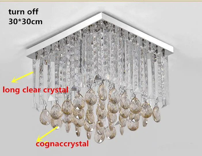 Коньячный кристалл квадратная Потолочная люстра светильники Abajur Luminaria Lustre de плафон для домашний светодиодный светильник E14 Потолочная люстра