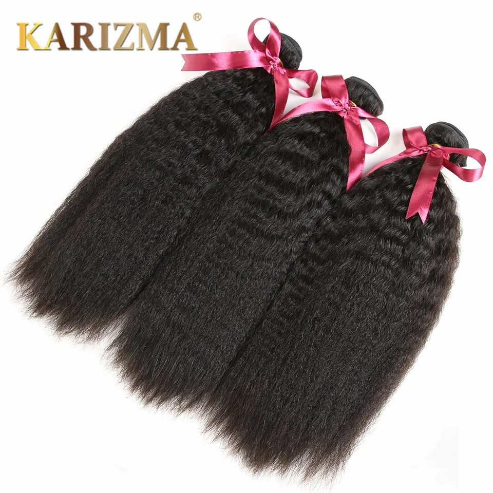 Tissage Bresilienne Волос Связки Индийский Девы Kinky Прямая Грубый Яки 3 Необработанные