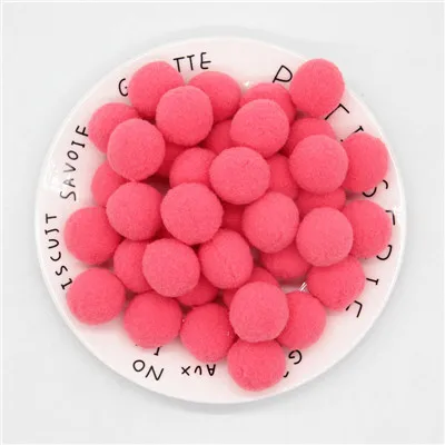 06watermelon red 100 шт. 10/15/20/25 мм Мини пышная Нижняя Pom Poms помпонами ручной работы для детей игрушки свадебный Декор DIY товары для шитья и рукоделия - Цвет: 06watermelon red