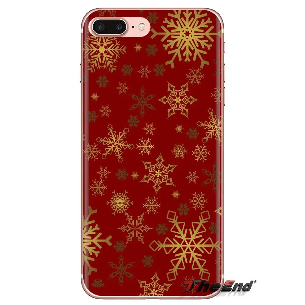 For Samsung Galaxy A3 A5 A7 A9 A8 Star A6 Plus 2018 2015 2016 2017 new year snowflake Brand Christmas Transparent Clear TPU Case |