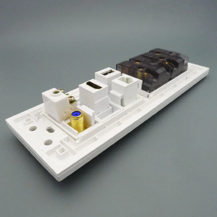 Настенная пластина 118 с 2 портами питания USB hdmi RJ45 TV F поддержкой DIY настенной