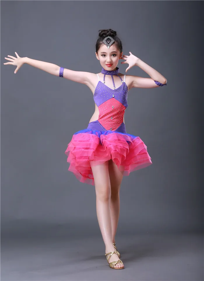 Детская одежда для латинских танцев костюм девочек 2017|children latin dancing|latin dancedance dress |
