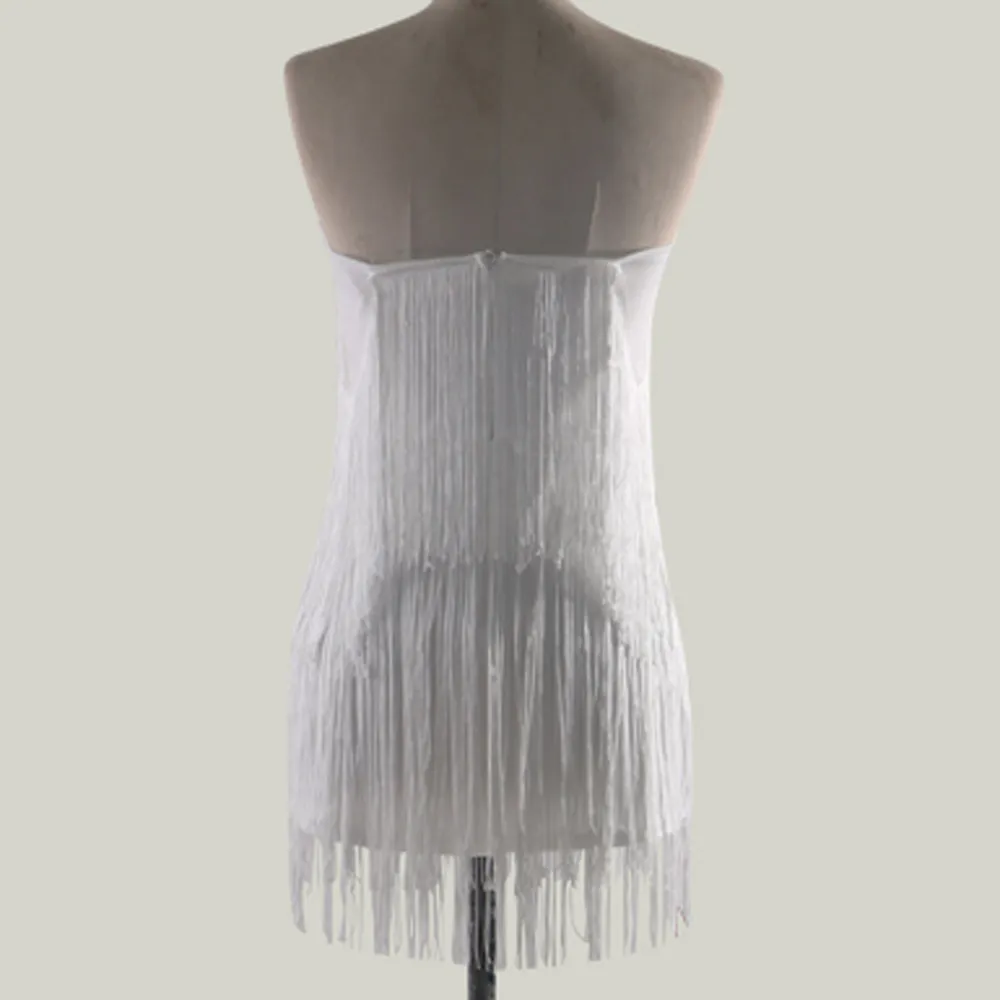 Женское сексуальное Белое платье с глубоким v образным вырезом без бретелек