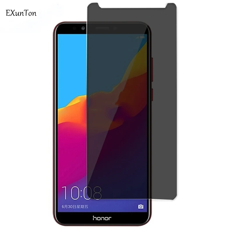 EXUNTON 2.5D антишпионское закаленное стекло для защиты экрана Huawei Y7 Prime Y7Prime 2018 2017