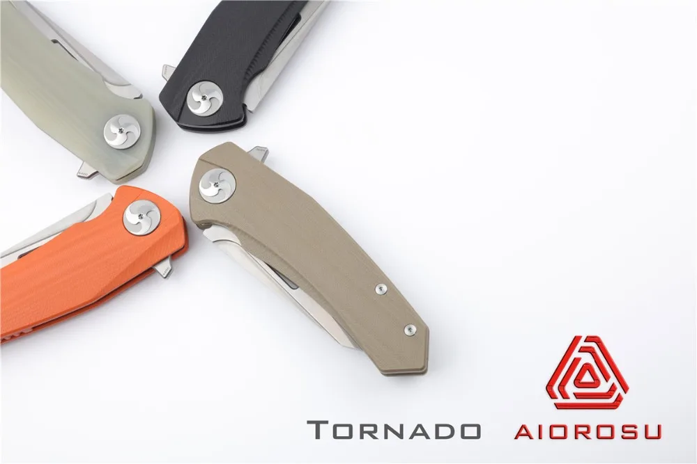 Aiorosu TORNADO Складной Нож EDC 440C черное лезвие