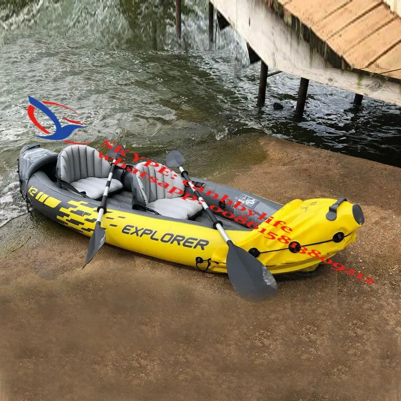 351 см Intex K2 Explorer два человека сидячий надувной каяк 2 Море Река Озеро весло Рыбалка