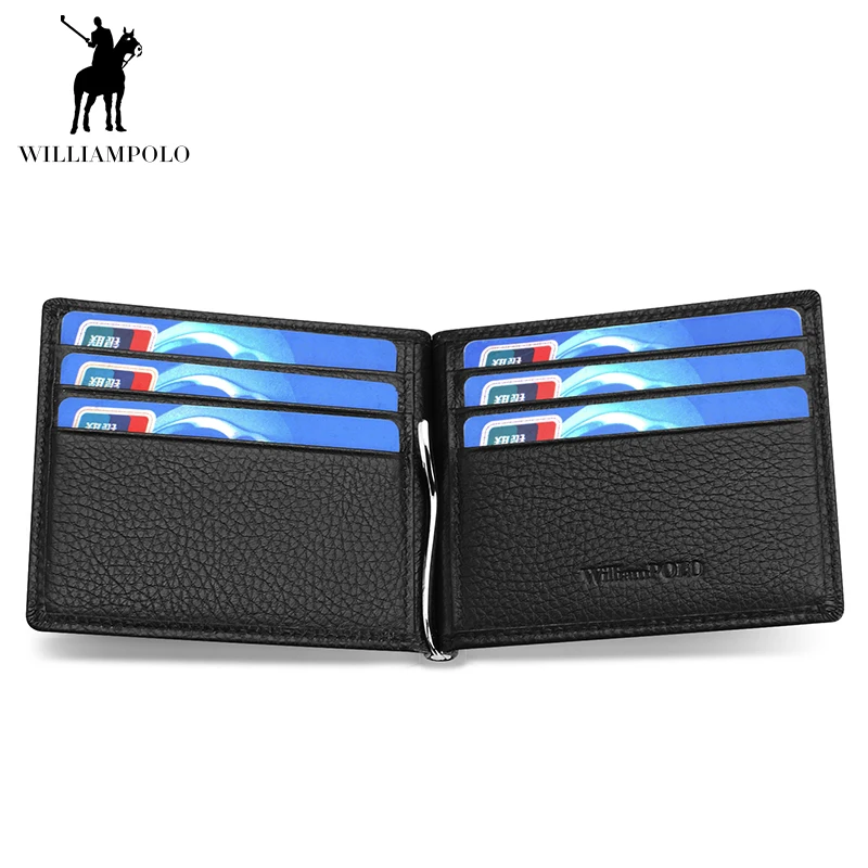 WILLIAMPOLO 2019 новый тонкий натуральная кожа мужской кошелек из воловьей кожи Обложка
