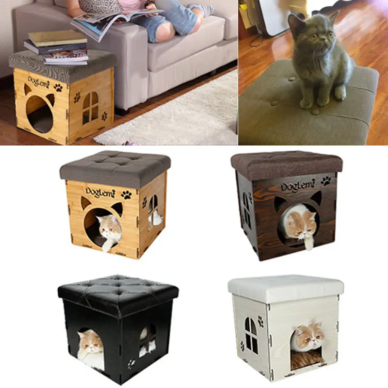 Многофункциональный домик для домашних питомцев деревянный стул дома семья