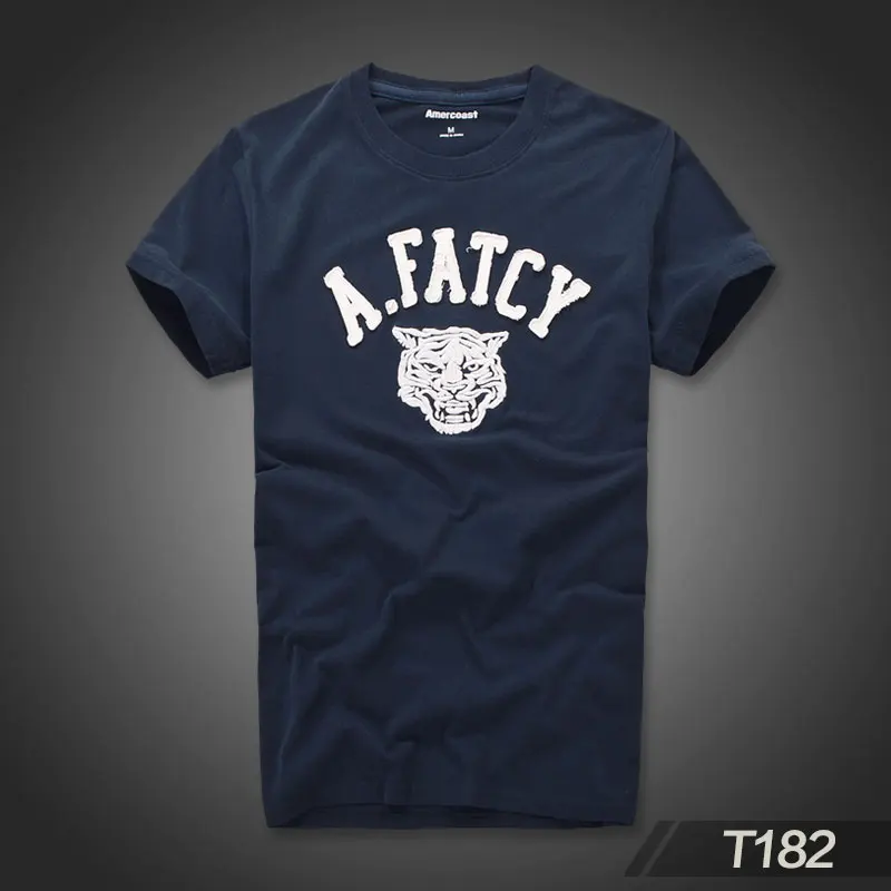 T182 dark blue Хлопковая футболка с короткими рукавами и круглым вырезом; - Цвет: T182 dark blue