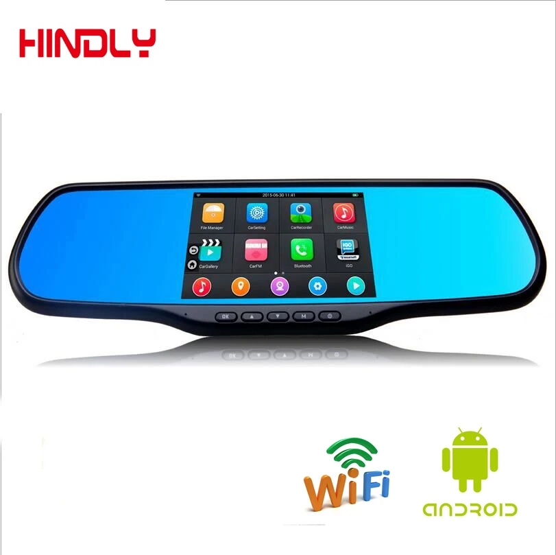 5.0 Дюймов Android Сенсорный Зеркало Заднего Вида Автомобиля Камера Wi Fi GPS навигатор