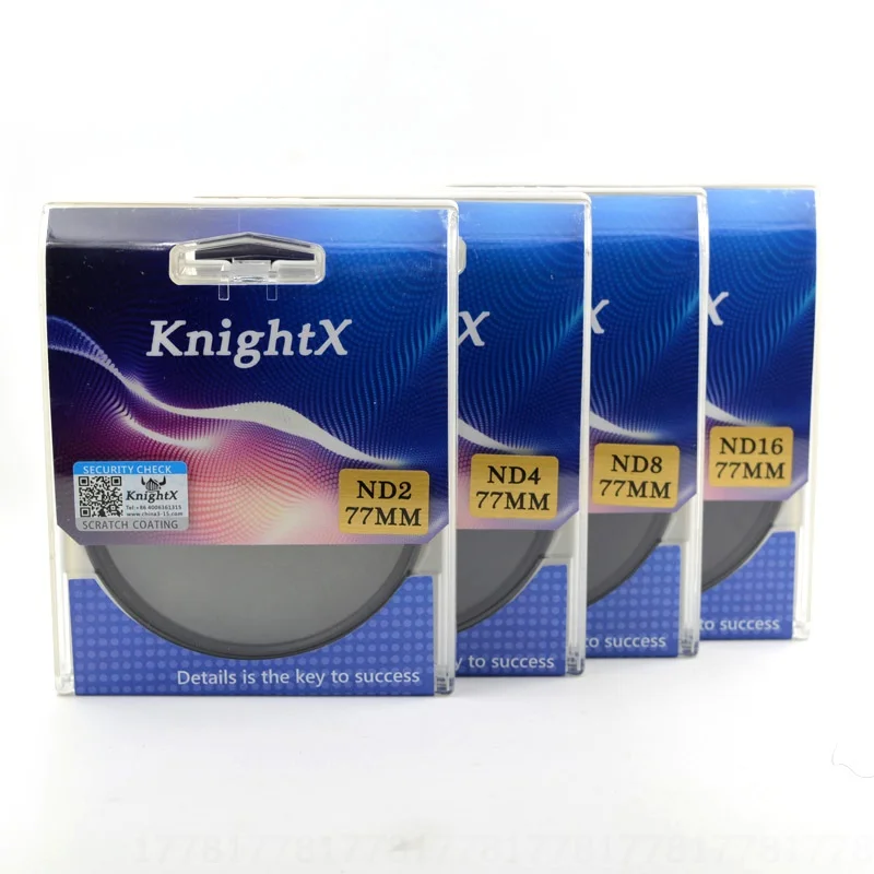 KnightX ND2 ND4 ND8 ND16 ND 49 52 55 58 62 67 72 77 мм Камера фильтр для объектива для canon eos sony nikon 400d 1200d фотографии 2000d