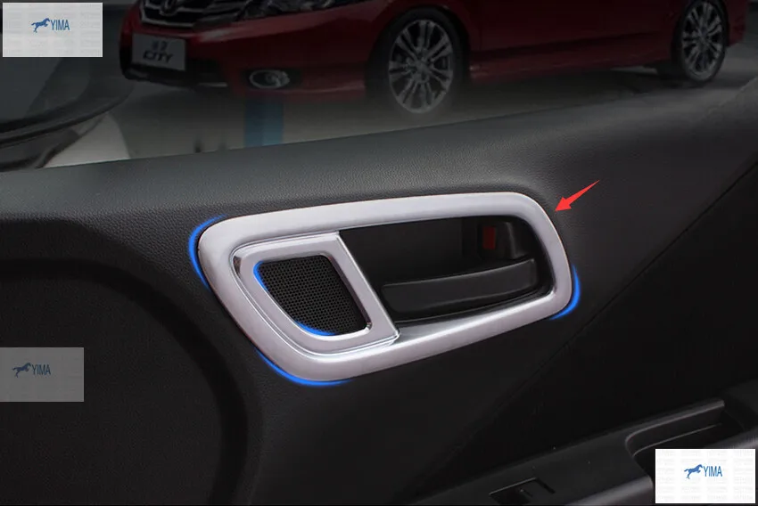 

Molding Garnish ! For Honda CITY Grace Sedan 2014-2016 ABS Inner Door Handle Bowl Cover Trim 2 Pcs / Set