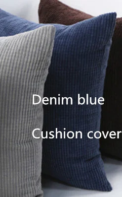 Smallplaid DenimBlue Nordic подушка в клетку для стула крышка мягкая полосатая бархатная Цвет однотонные диванные подушки, чехол для дивана домашний Декор автомобиля изготовленный на заказ 30/35/40/45/50/60 см - Цвет: Smallplaid DenimBlue