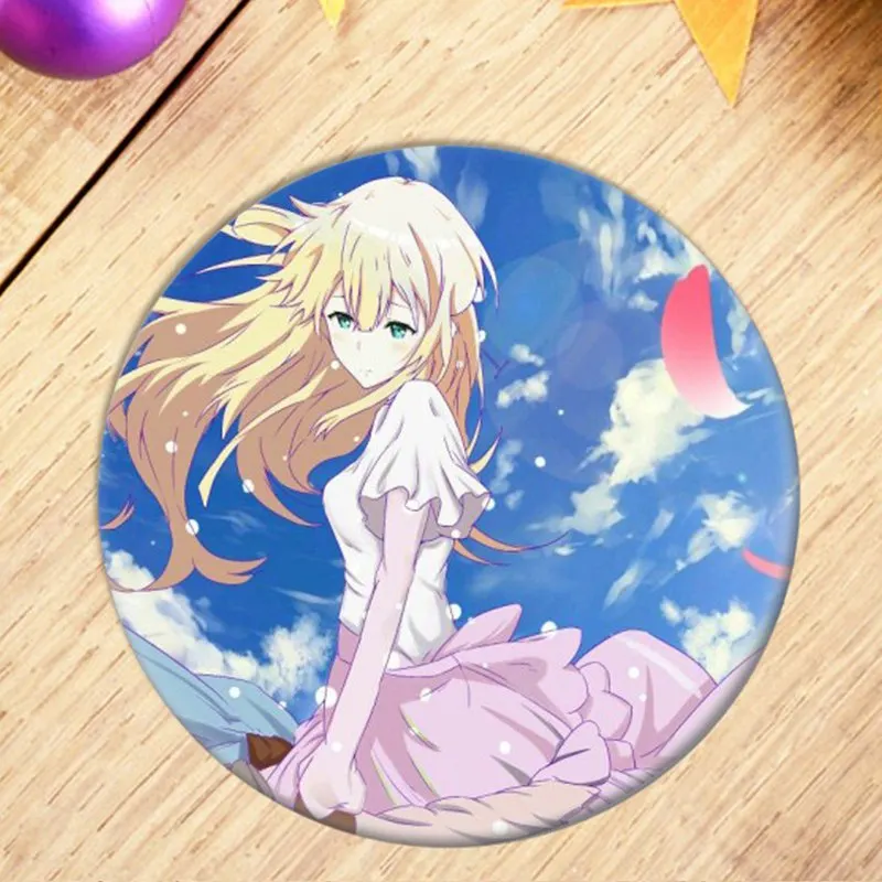 1pcs Hot Anime Violet Evergarden Cosplay Badge Cartoon Pretty Brooch Pins Collection bags Badges for Backpacks Button Clothes |