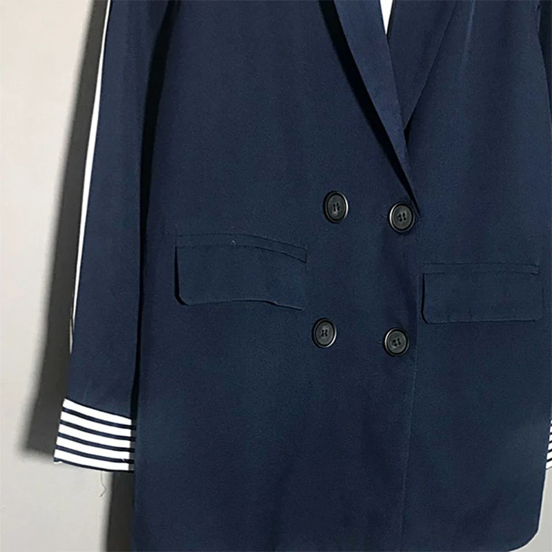 Женский блейзер в полоску с длинным рукавом | Женская одежда