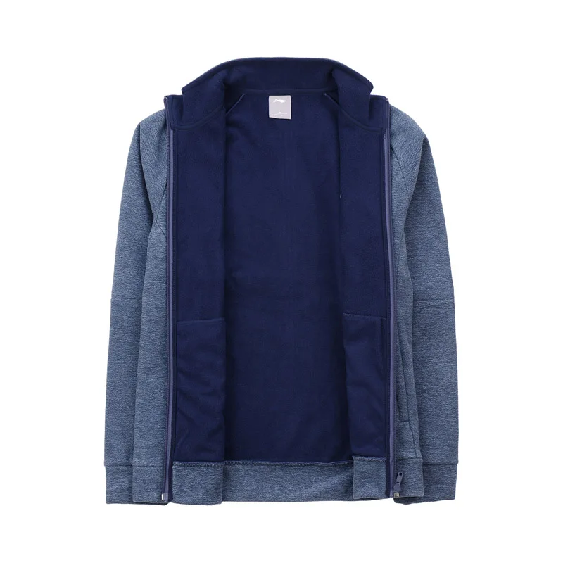 Мужской тренировочный свитер Li Ning удобная теплая флисовая куртка из 100%