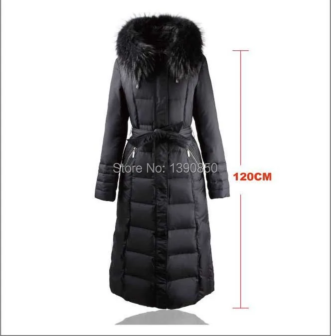 Luxury Extra Large and Thick Real Fur Collar Long Down Jacket Outware Lady's Coat Free Shipping 7022 | Женская одежда