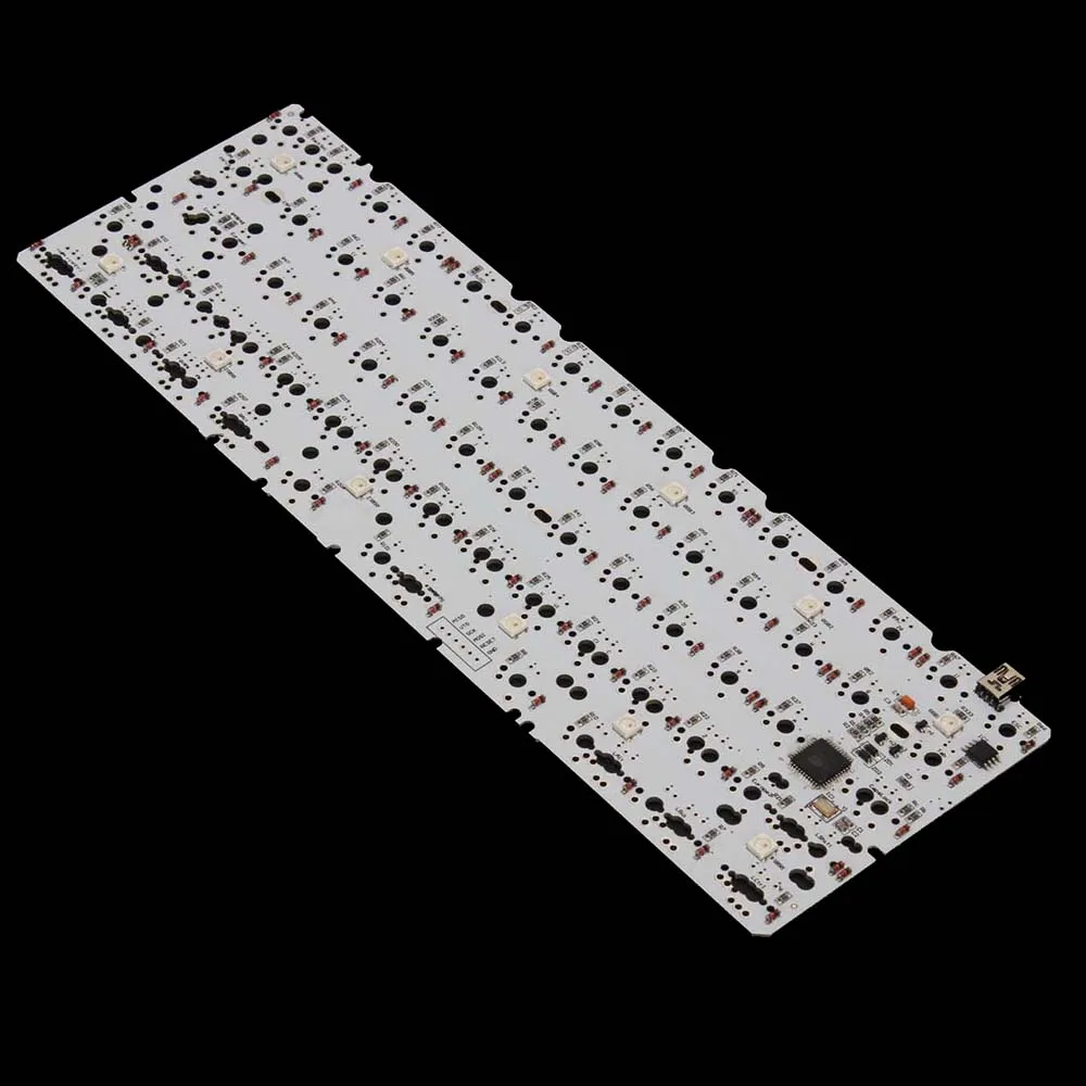 YMDK 64 Minila стальная пластина с кисточкой YD60MB программируемая подсветка RGB PCB для 60