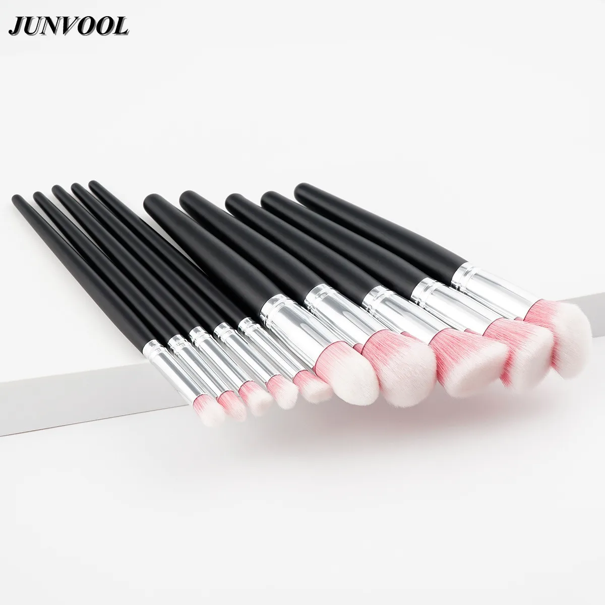 10Pcs Professional Makeup Brush Sets Pink Soft Synthetic Hair Make Up Tools Kit Foundation Cosmetic Beauty Brushes | Красота и