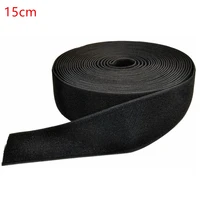 free shipping professional 150mm width 5yardsroll black stretch elastic loop tape