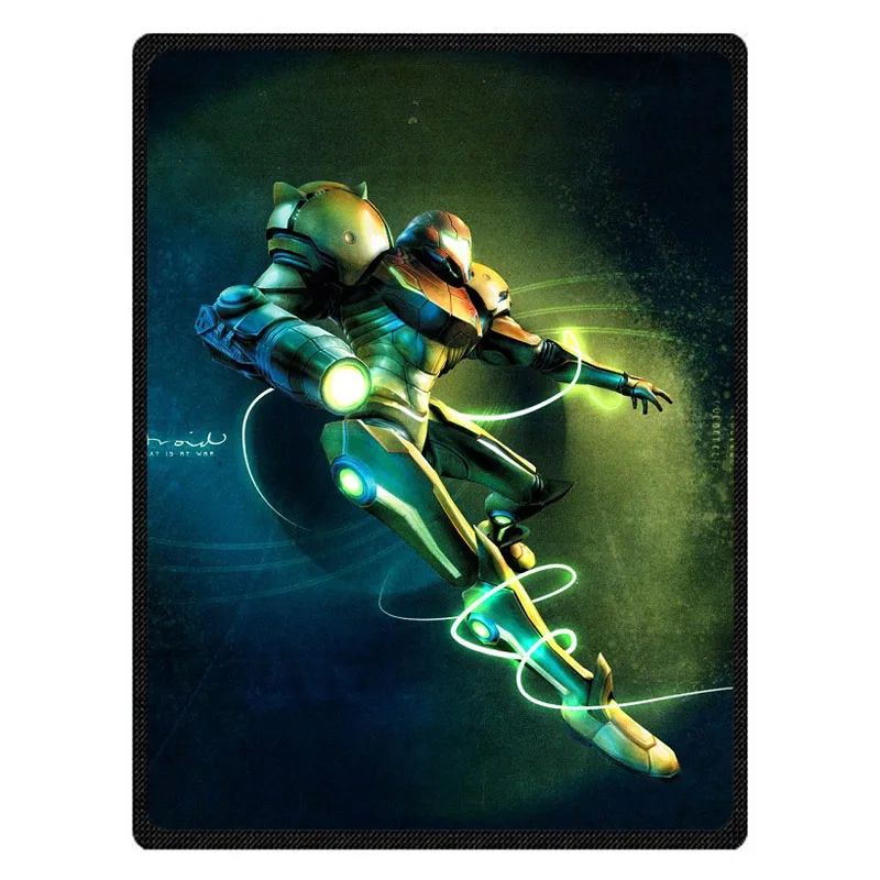 New Metroid Print Baby Kids Child Summer Aircon Blanket Soft Thick Flannel Fleece Warm Spring Blankets | Дом и сад