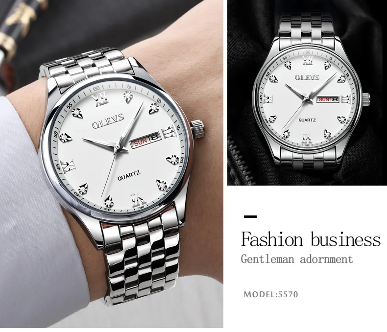 Relojes hombre мужские часы OLEVS лучший бренд класса люкс Кварцевые водонепроницаемые наручные часы модные часы из нержавеющей стали мужские часы