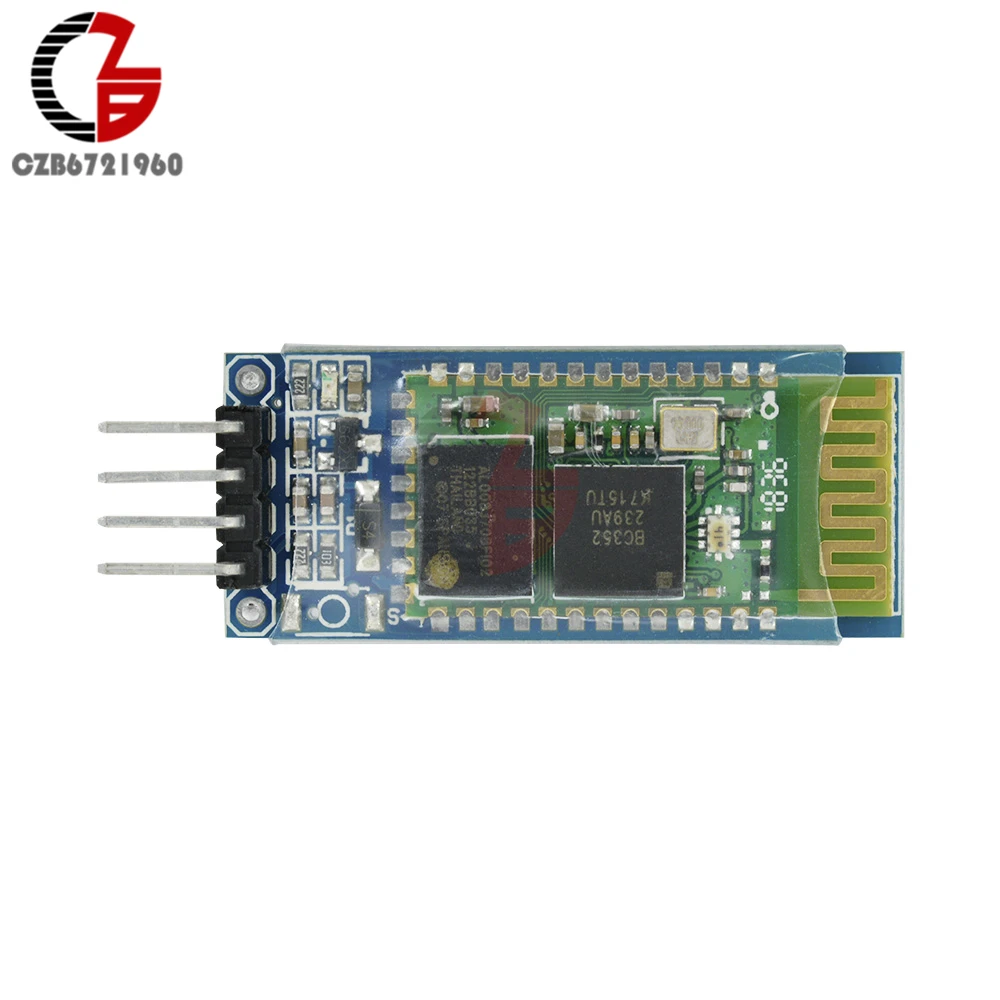 4-контактный беспроводной Bluetooth RF модуль приемопередатчика HC-06 RS232 с задней