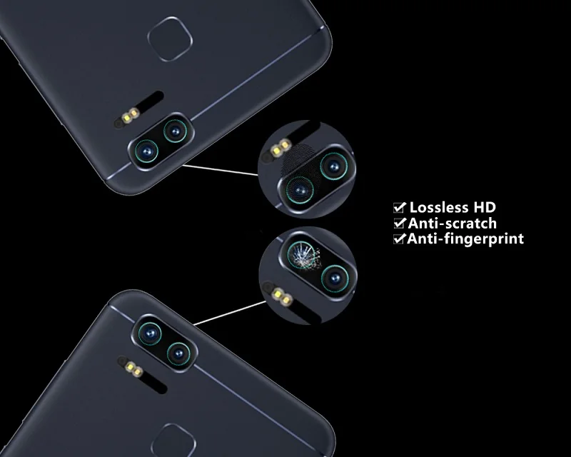 Защитная пленка для объектива задней камеры Asus Zenfone 3 Zoom ZE553KL стеклянная задняя