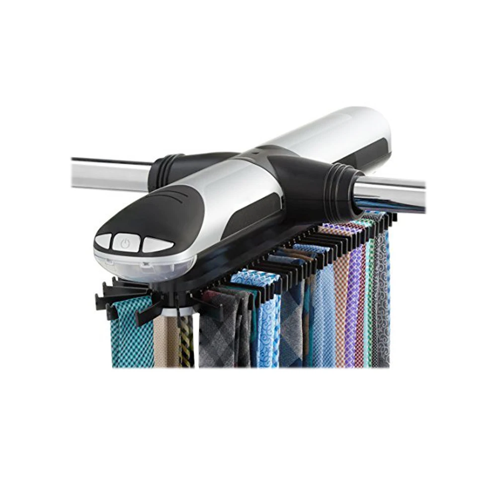 

Automatic Tie Rack Electric Revolving Tie Racks Tie Hook Scarf Hanger Rack Organizer Belt Rack