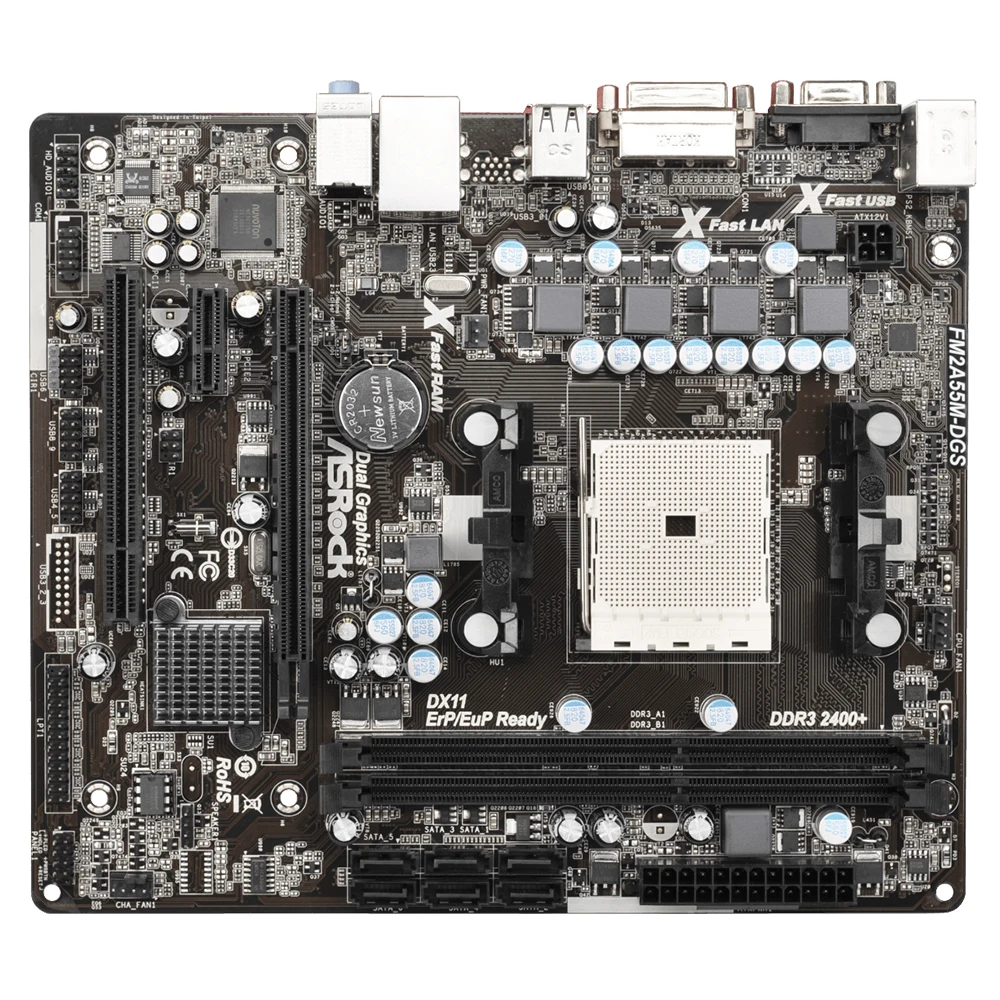 Материнская плата ASRock A55 FM2A55M-DGS ГГц DDR3 A8-5500 | Компьютеры и офис