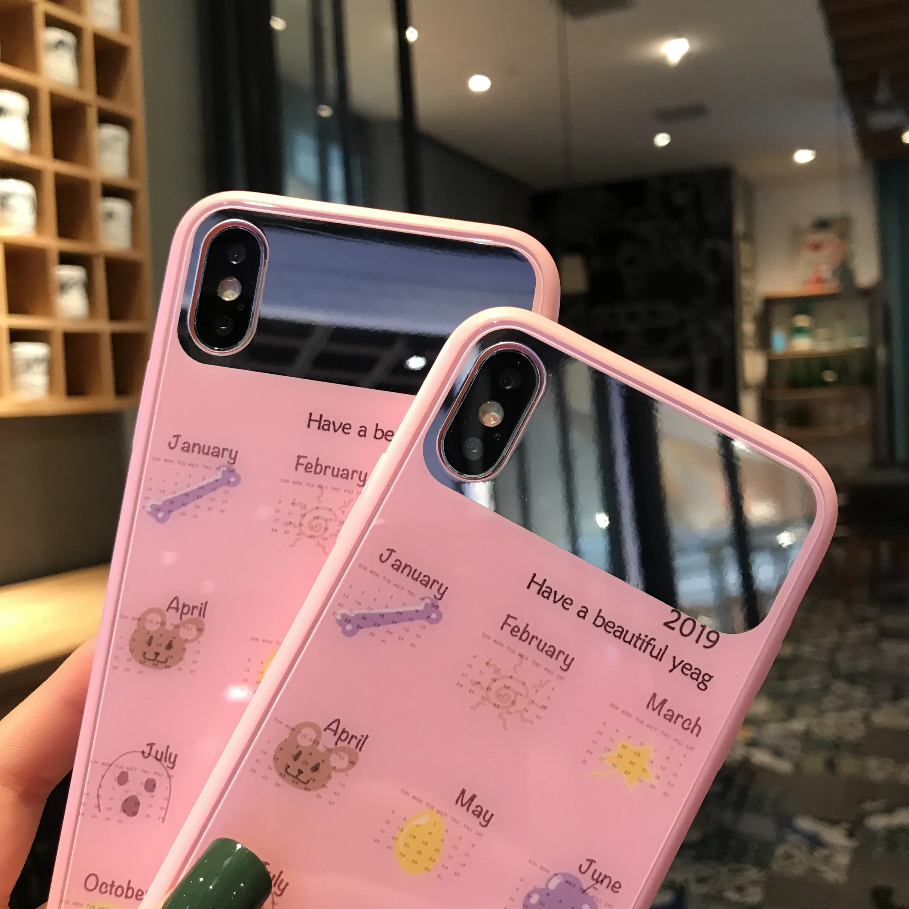 Роскошный зеркальный стеклянный чехол для телефона Iphone XS Max 6 S Capinha милый