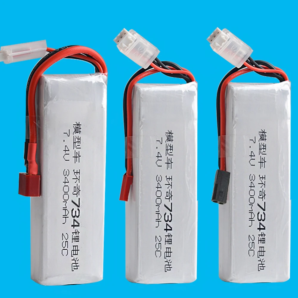 1 шт. аккумулятор 7 4 В 3400 мАч 25C 2 S li po pil (T/Jst/5500)|7.4 v|li-po 7.4 vli-po mah |