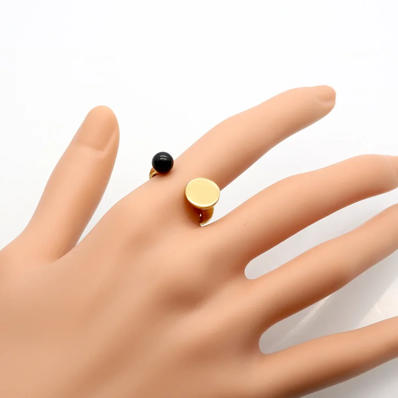 Модные женские Кольца для ногтей в стиле панк любовного цвета из золотистой