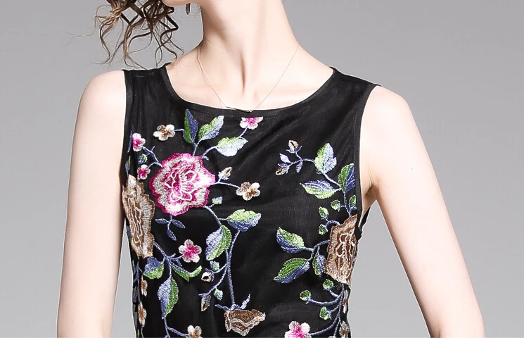 Женское Сетчатое платье SMTHMA повседневное облегающее длинное с цветочной