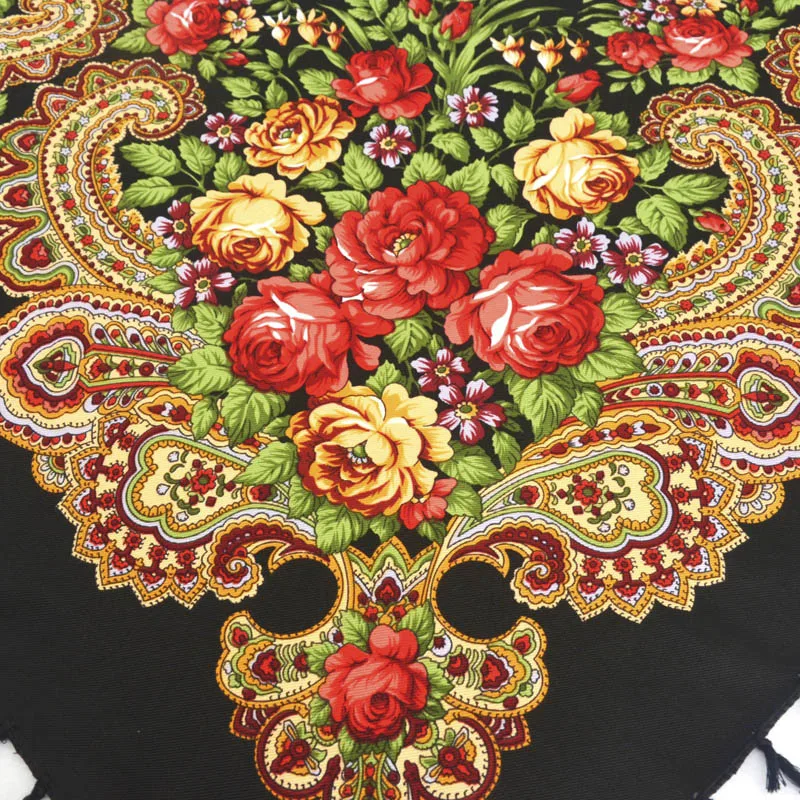 Женский шарф с цветочным принтом FAITHINK накидка пончо для взрослых на зиму и