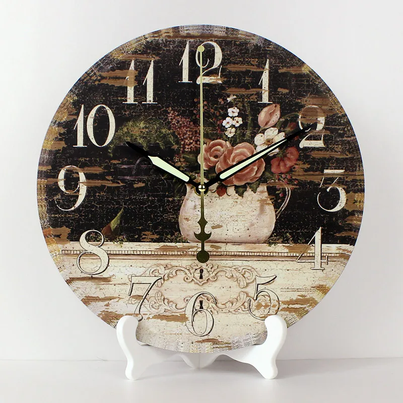 Оптовая продажа 12 ''пасторальный стиль Декор для спальни настольные часы