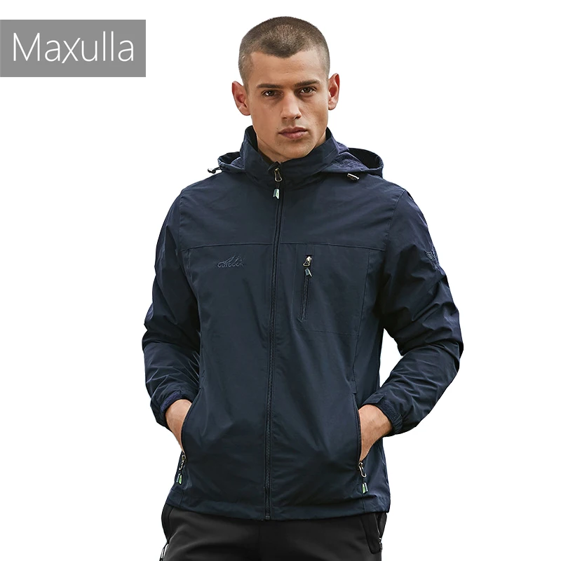 Maxulla/весенние мужские куртки с длинным рукавом ветрозащитные на молнии уличная