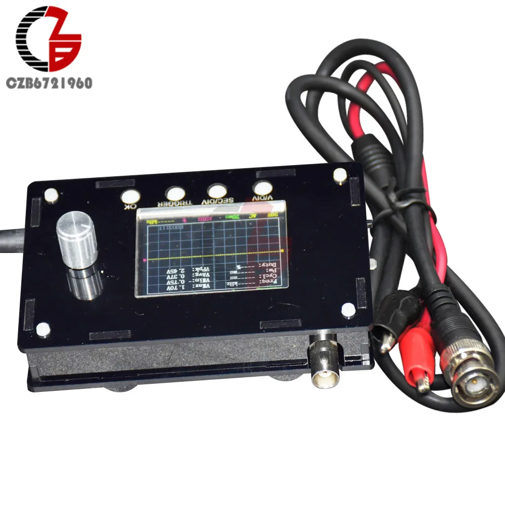 DC 9V DSO328 Ручной осциллограф тестер 1MSPS Mini Digital 2 4 &quotTFT LCD Atmega328p STM32 12 битный зонд BNC