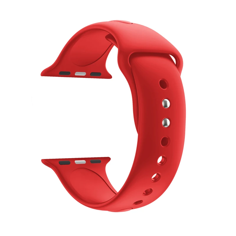 Ремешок для часов apple Watch band apple watch 5 4 band 44 мм iwatch band 42 мм correa 38 мм 40 мм силиконовый ремешок для часов pulseira 3 - Цвет ремешка: red