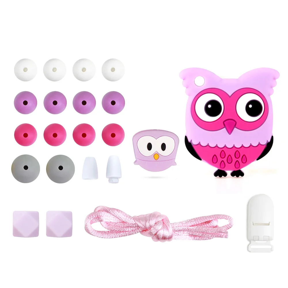 diy3 TYRY. HU Bpa Бесплатно Силиконовый Прорезыватель для зубов для детей DIY, игрушка для зубов, ожерелье, соска, цепь, Товары для детей, набор силиконовых прорезывателей и бусин - Цвет: diy3