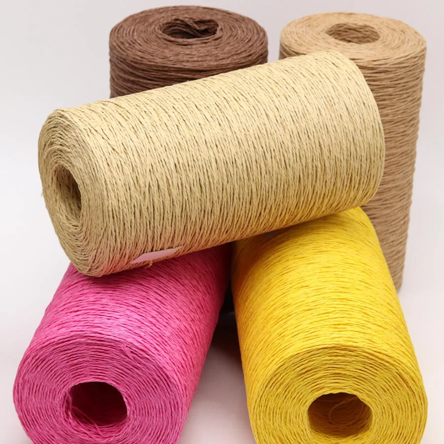 500 г/лот летние соломинки из рафии натуральный вязаный крючком трикотаж