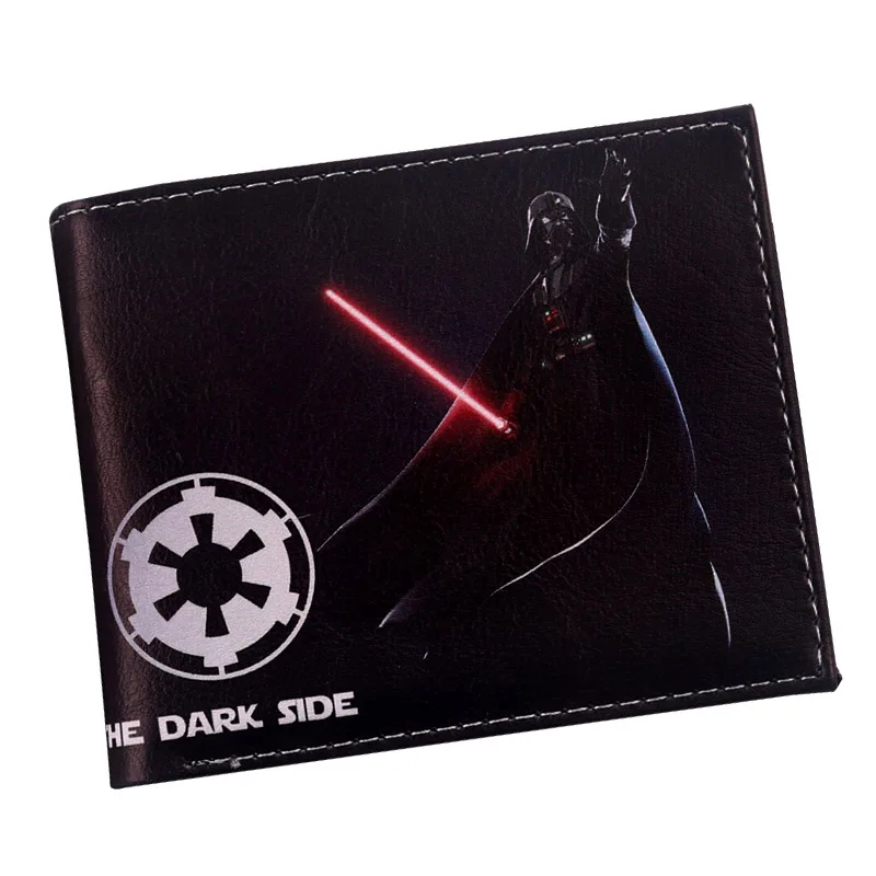 Comics star wars white knight darth vader 3D Short Wallet Bi-Fold Men Purse Young Students Card Holder - Цвет: SW-05