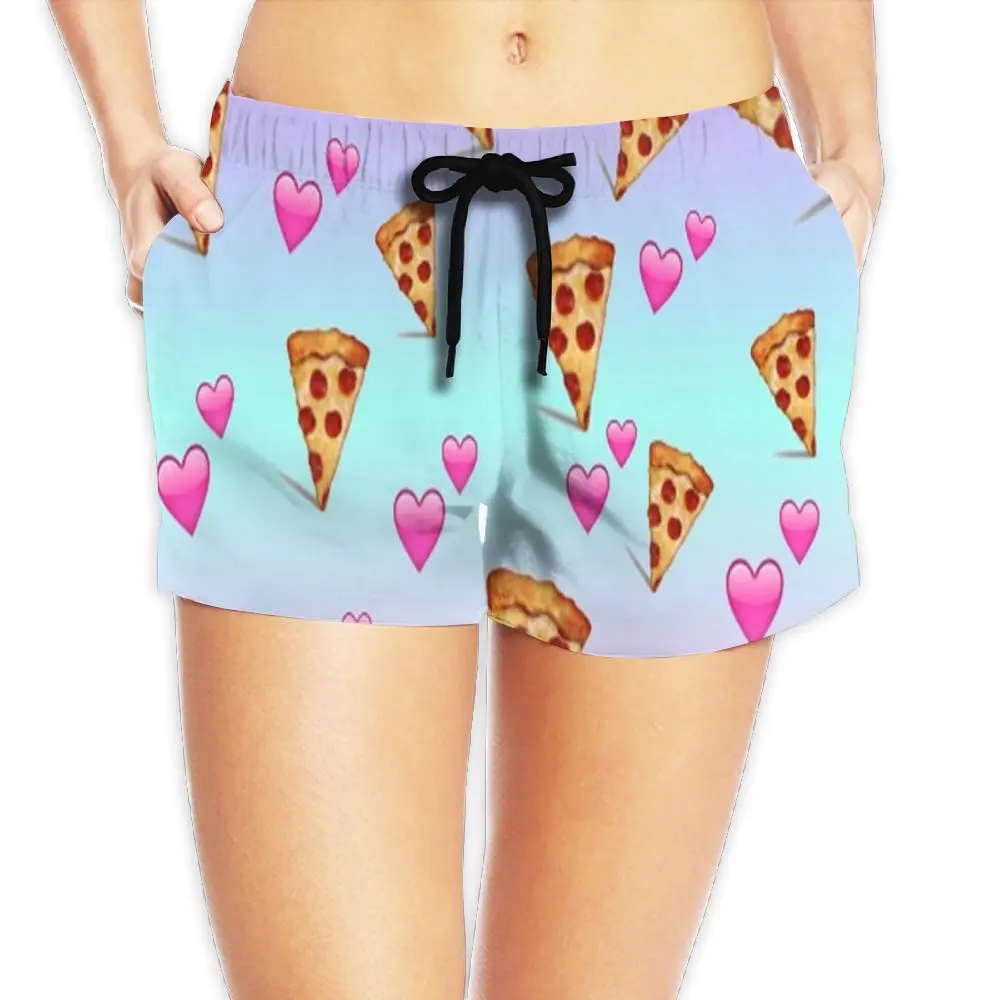 SAMCUSTOM New Women's Quick-drying Beach seaside Casual Shorts pizza 3D printing Custom Summer Girl Home | Женская одежда