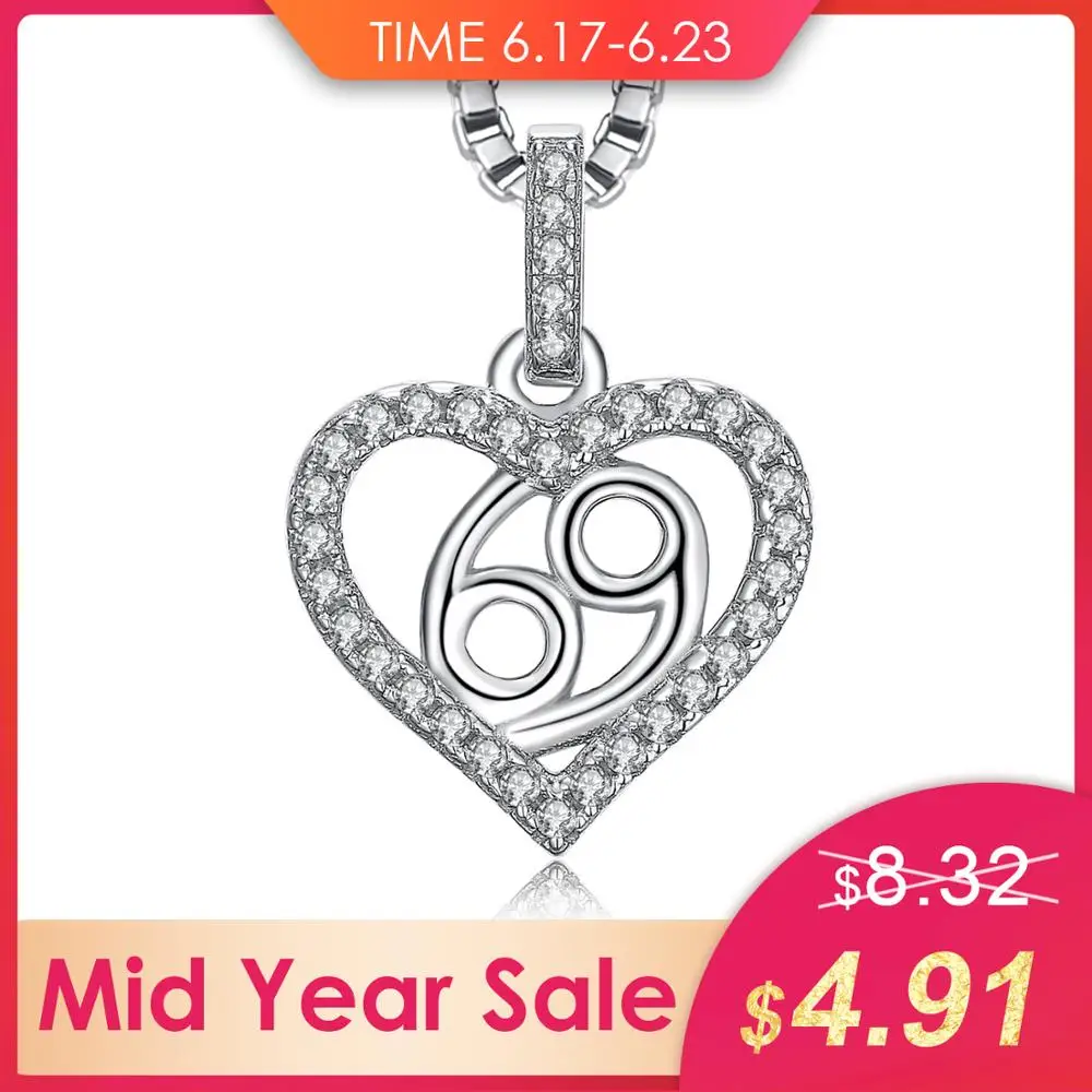 JewelryPalace зодиакальное Созвездие рака сердце любовь 0.2ct Цирконий Кулон 925
