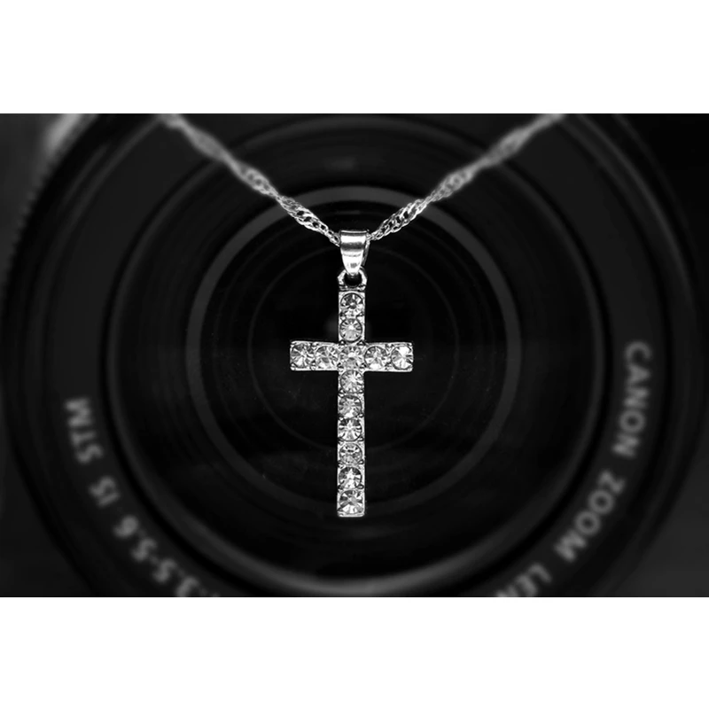 Женское ожерелье с подвеской x307 Collier длинное посеребренным покрытием и