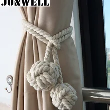Плетеная занавеска из 100% хлопка с кисточками на спине веревка