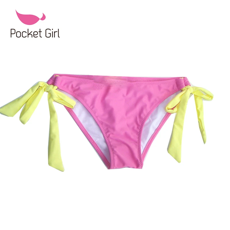 2017 Женский купальник винтажный с завязками большие Плавки бикини плавки